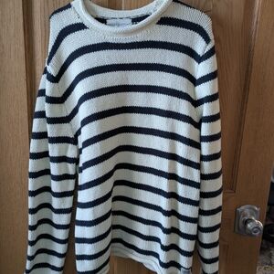Denim & Supply Ralph Lauren Black Striped Cream Women's Sweater.